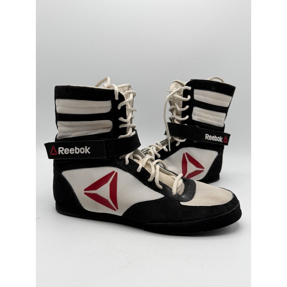 Reebok Boxing Boot Buck Black White Red BD1348 Mens Size 10.5 No Box